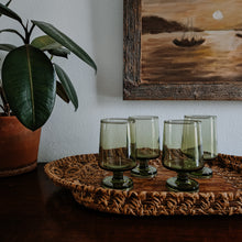 Load image into Gallery viewer, Olive Green Cordial Glasses