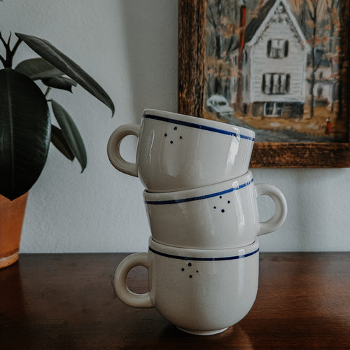 Italian Ceramic Cappuccino Cups - Set of 8