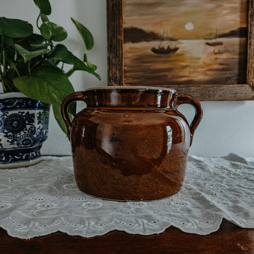 Stoneware Bean Crock